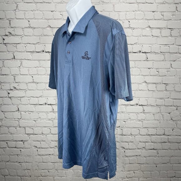 Tehama Legacy Hills Golf Club Polo Short Sleeve Blue Shirt Button Up Size 2XL - Picture 8 of 14